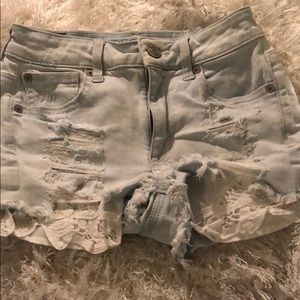 Denim shorts with cute lacy pockets